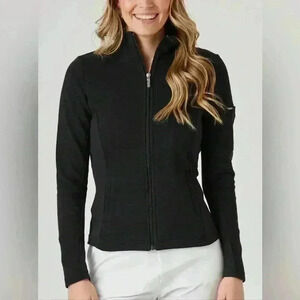Straight Down swing jacket in black for women, size S